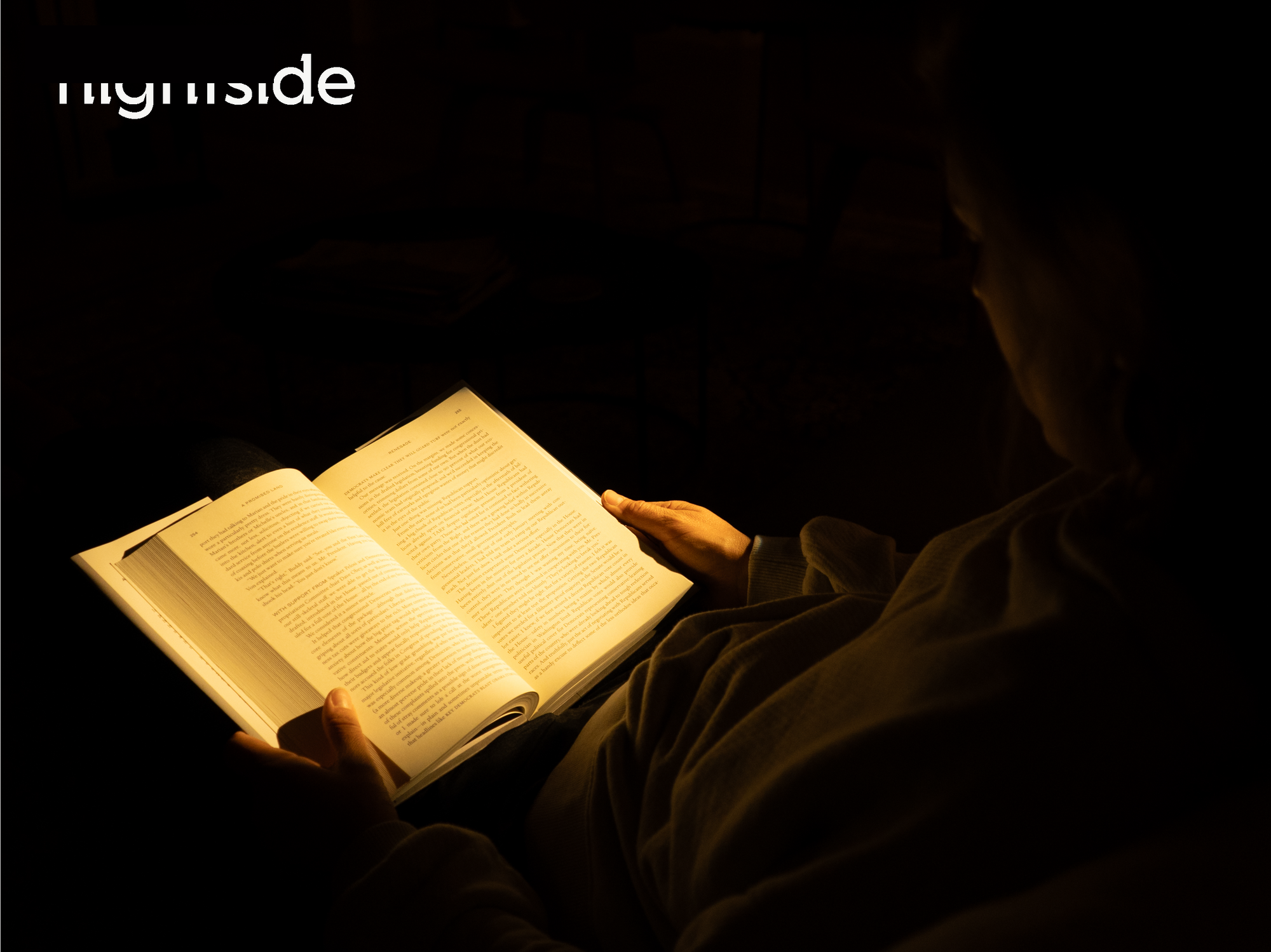 NS01 reading spotlight on an open book